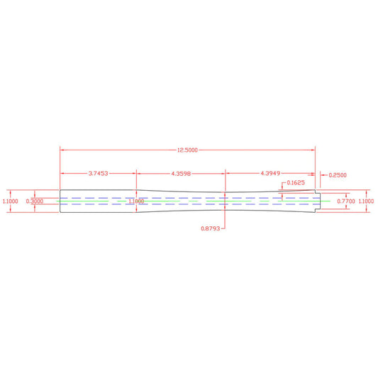 13" Tapered Cork Rear Grip, Super Grade